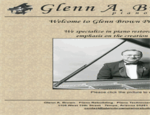 Tablet Screenshot of glennbrownpianorebuilding.com